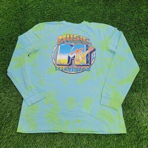 MTV Shirt Womens XL 23x28 Crumpled Tie-Dye